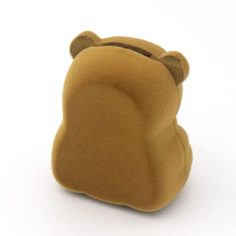 1 Piece Velvet Bear Stand For Earrings Ring Necklace Jewelry Packaging Gift Box Wedding Engagement Display Holder Wholesale