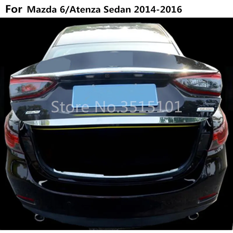 Car Stick Body Cover Stainless Steel Rear Door Tailgate Frame Plate Trim 1pcs For Mazda 6/Atenza Sedan 2014 2015 2016 2017 2018