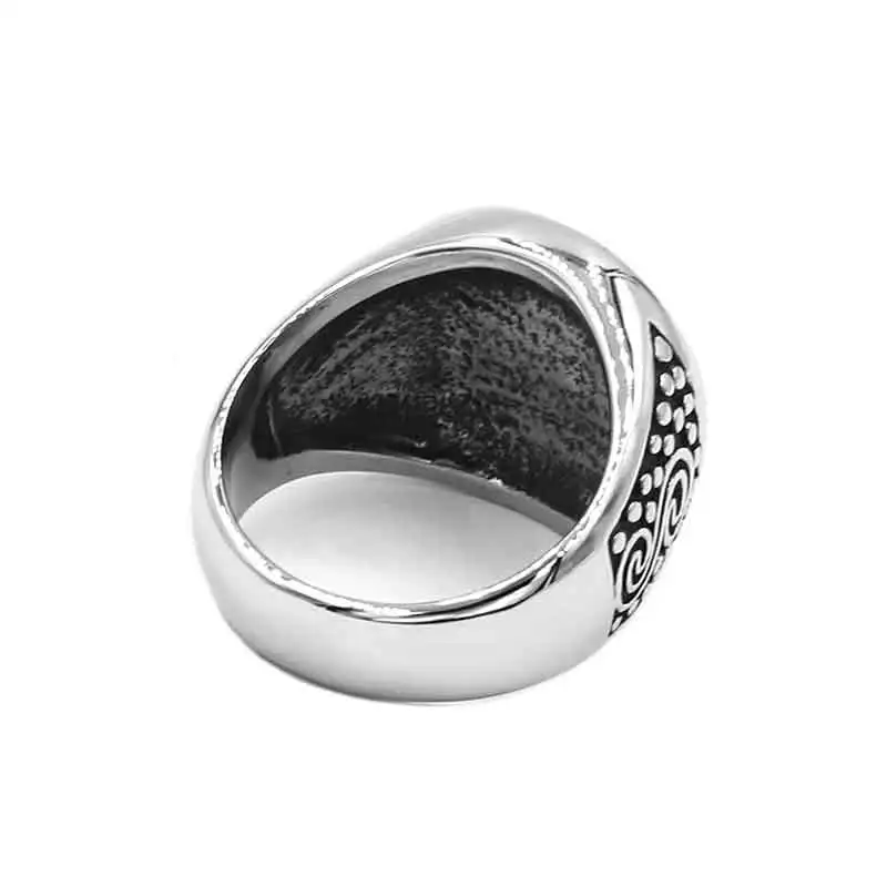 Wholesale Om Symbol, Buddhism, Zen Art Ring Stainless Steel Jewelry Classsic India Om Yoga Motor Biker Mens Ring SWR0890