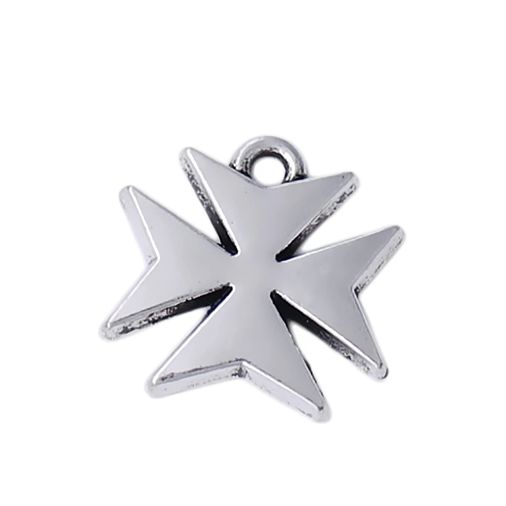 Bracelet Necklace Jewelry Accessory Making DIY Retro Styles Zinc Alloy Metal Religious Maltese Cross Charm