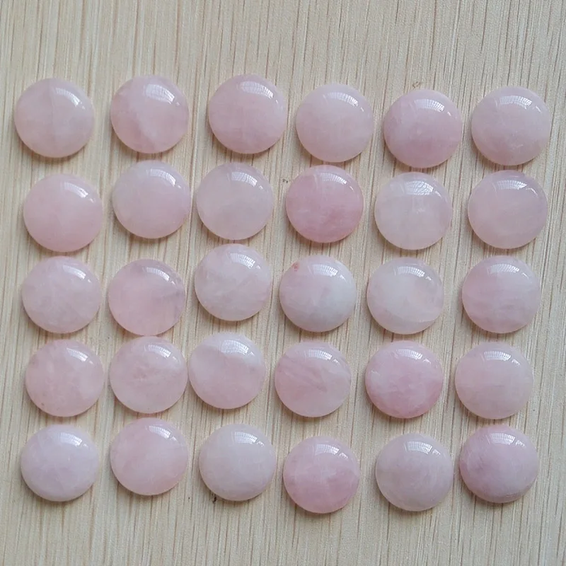 

Fashion good quality hot sale natural rose quartz stone pink round cab cabochon 20mm beads 30pcs/lot Wholesale free shipping