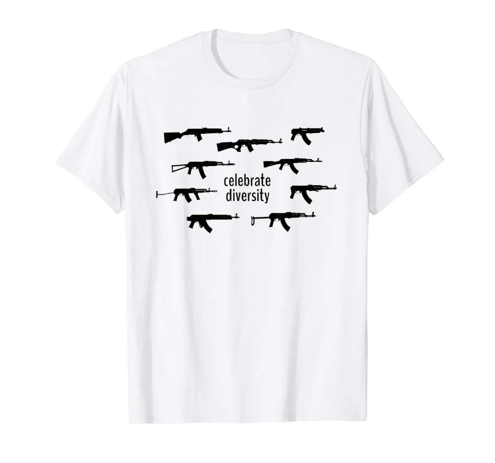 Celebrate Diversity Ak-47 T-Shirt T Shirt Discount 100 % Cotton for Men'S Shirts Homme Novelty Men Fashion Hip Hop Street Shirt