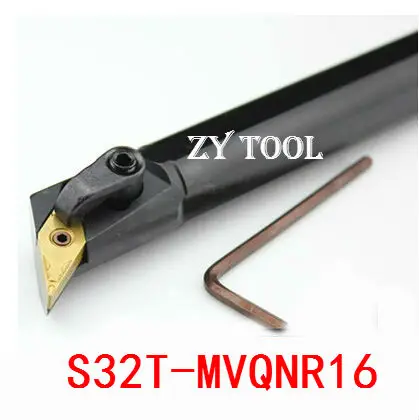 S32T-MVQNR16 32mm Lathe Cutting Tools CNC Turning Tool Lathe Machine Tools Internal Metal Lathe Tool Boring Bar Type MVQNR/L