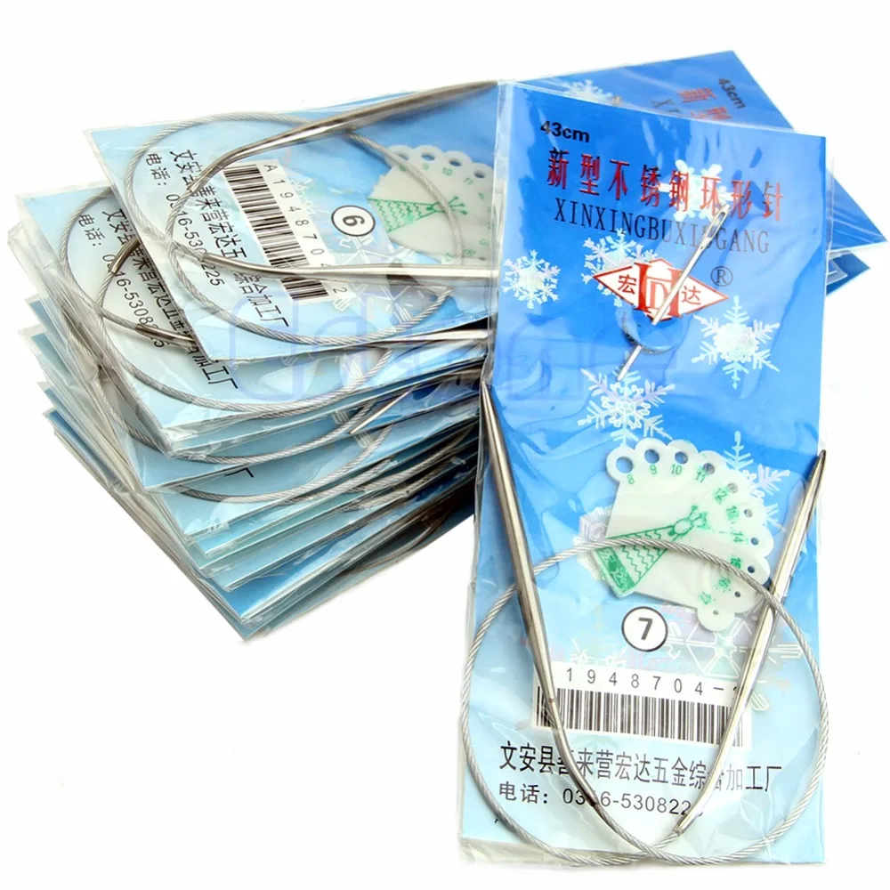 13 pcs 43 cm 65 cm Grootte UK6-18 Rvs Rondbreinaalden Knit Haak-W210