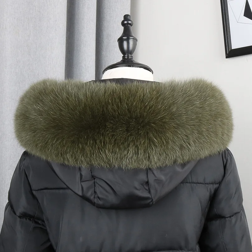 2025 winter new Fashion Coat Collar men and women models Luxury real fox raccoon fur collar cap Scarf  Jackets Coat Shawl