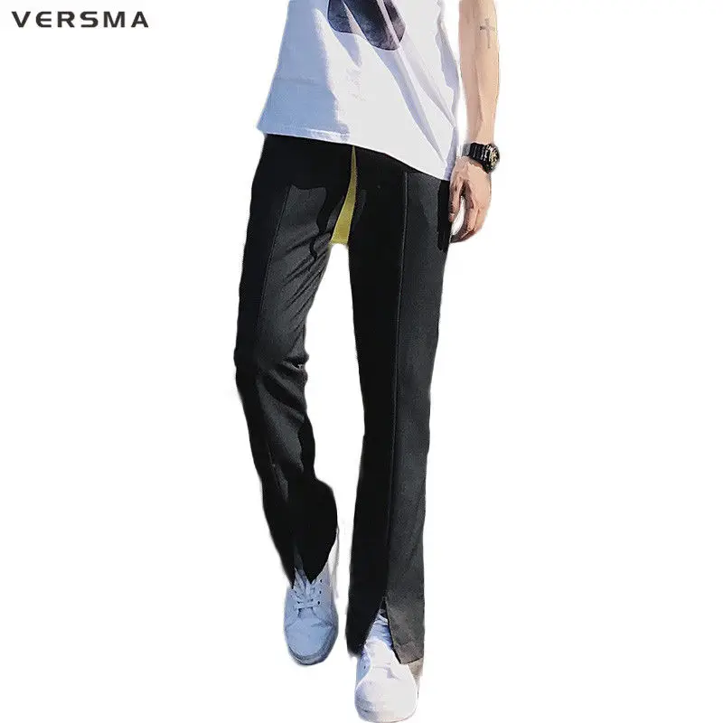 VERSMA 2017 New High Quality Fashion Causal Harem Pants Casual Straight Hip Hop Loose Ankle Zipper Black Joggers Khaki Pants Men