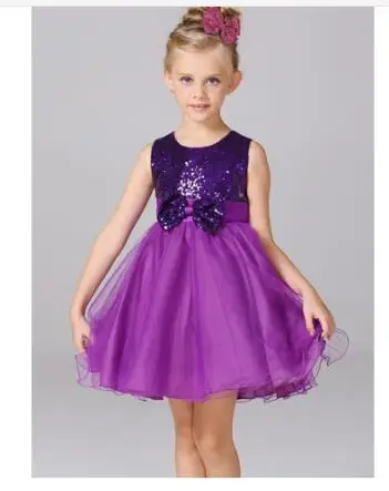 Girls Dress Children Clothing Princess Summer Party Wedding Dresses For Girls Costumes For Kids beautiful bow sequin dress dres