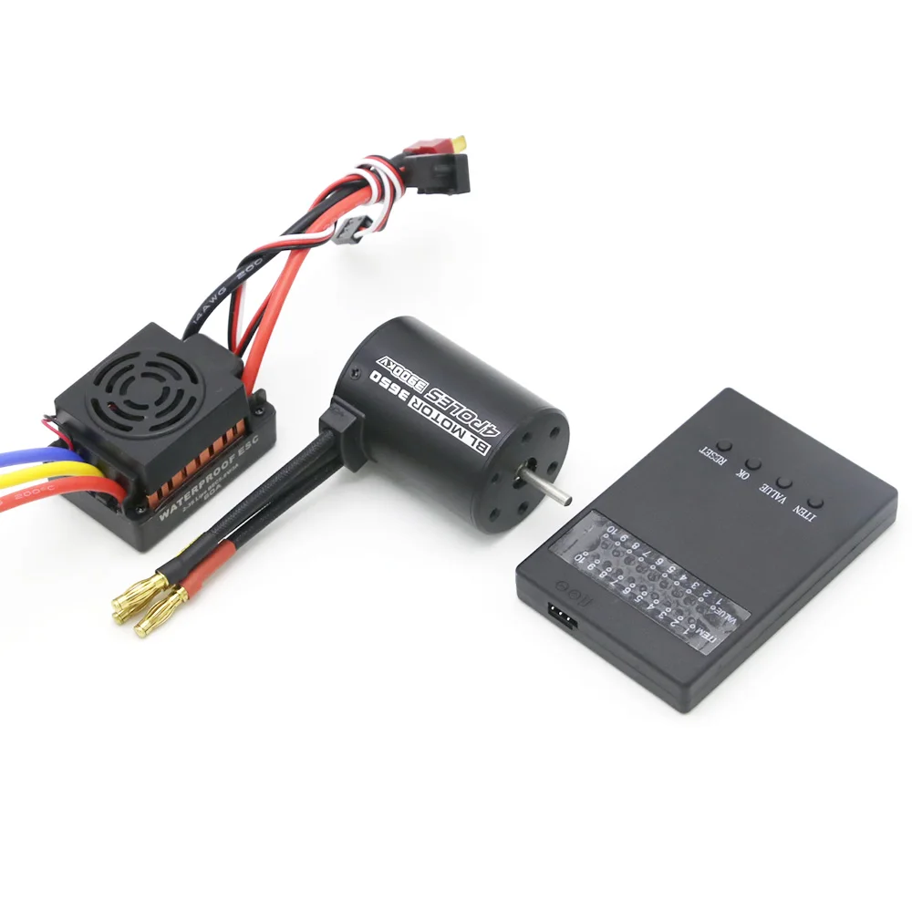 Neues Upgrade Wasserdichter 3650 3900KV RC Auto Bürstenloser Motor 60A ESC Programmierer für 1/10 Fernbedienung LKW Auto Motor – Detail 3