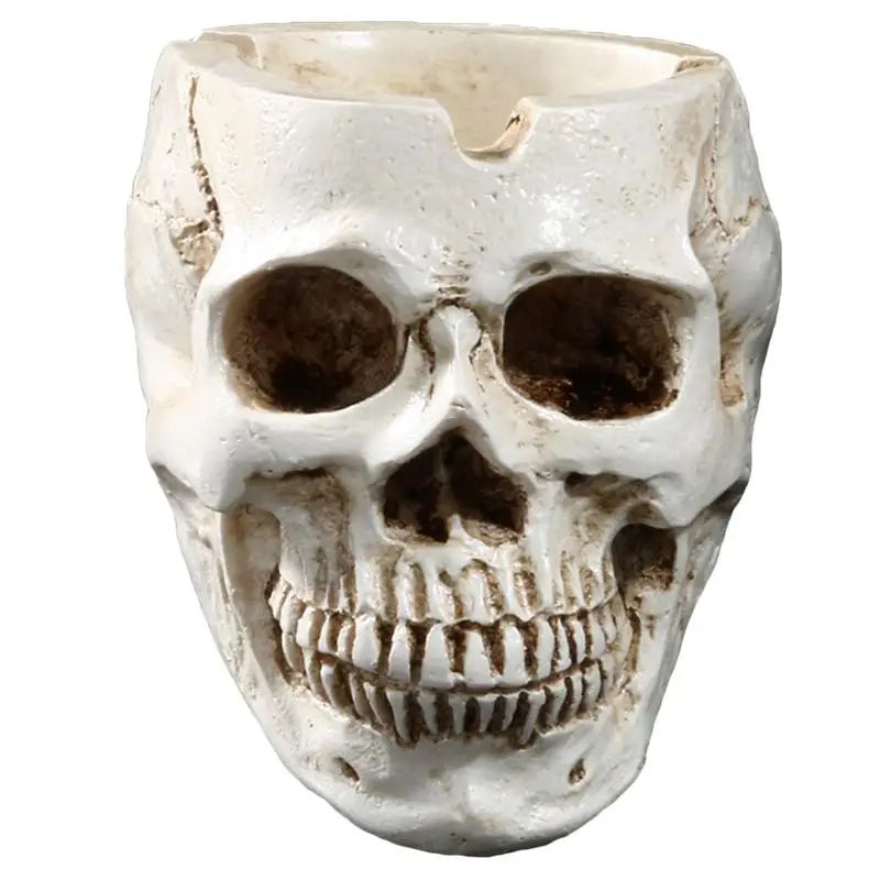 

1pc Skull Ashtray Spooky Resin Halloween Decors Bar Decors Accessories For Haunted House Office Bar Home