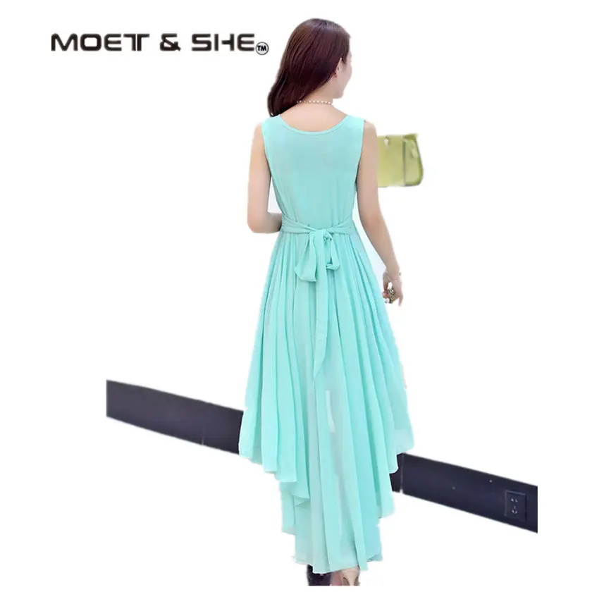 Hot Bohemia Style Women\'s Asymmetric Sleeveless long Dresses Casual Dress Vestidos Femininos For Elegant Women longo D56204