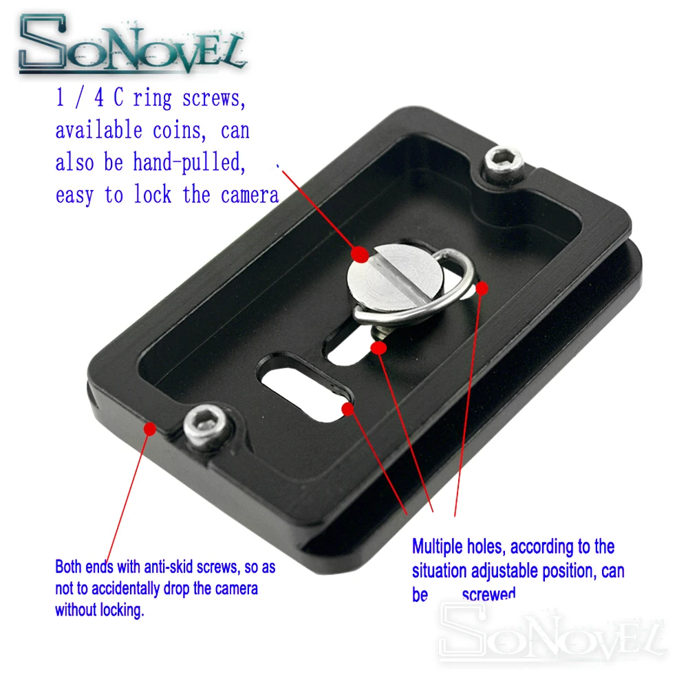 60x38 มิลลิเมตร QR-60 Quick release Clamp Adapter กับ Gradienter สำหรับขาตั้งกล้องขาตั้งกล้อง Arca Swiss RRS Wimberley