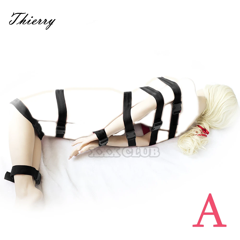 Thierry Fetish Body Harnesses Bondage Belts Full Body Restraint Straps Adult Sex Slave Submission Roleplay Set Sex Games Toys