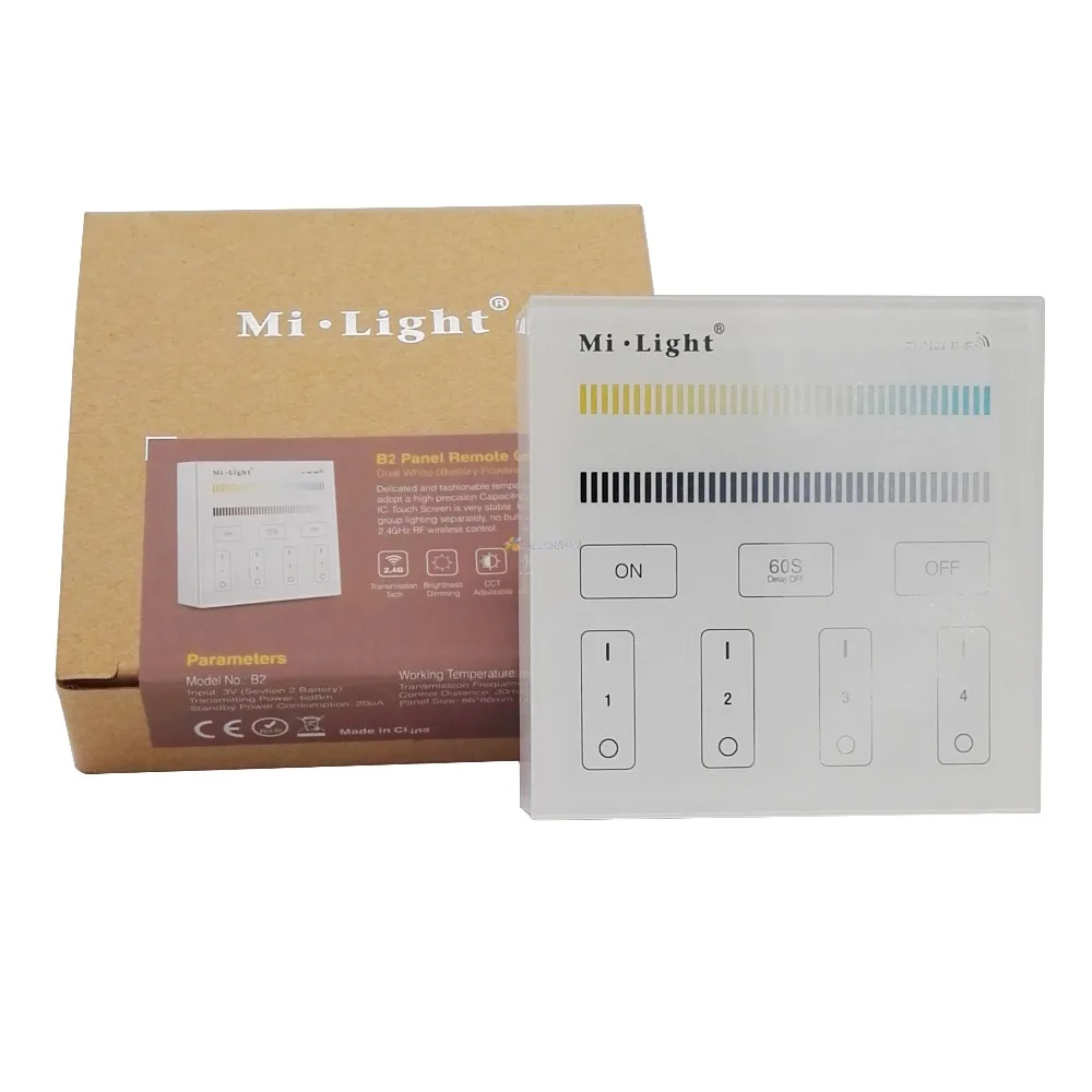 Miboxer Smart Touch Panel Controller T1 T2 T3 T4 B1 B2 B3 B4 Single Color RGBW RGB CCT For Led Controller Panel Light Bulb