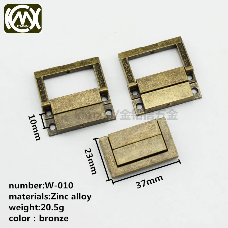 10pcs/lot Chinese wind ancient wooden box lock Jewel box lock Exempt postage Equipped with screw W-010 bronze