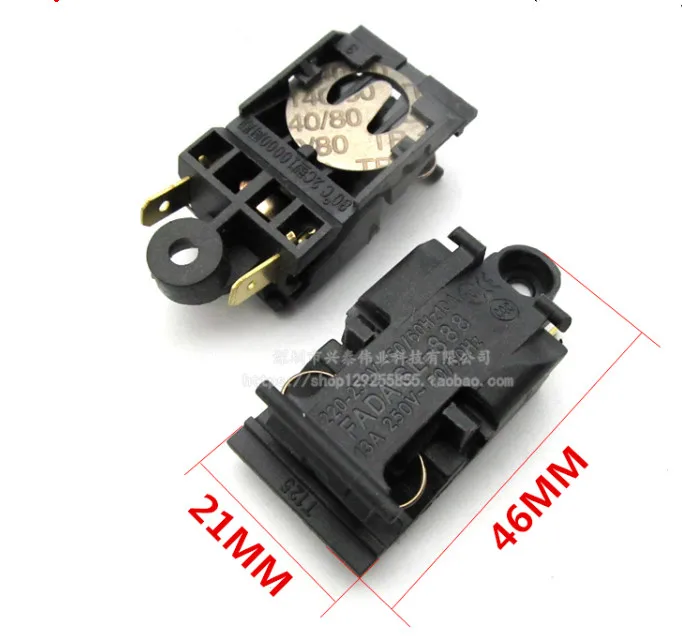 2PCS/LOT 10A 13A 16A 250V steam kettle thermostat switch SL-888 TM-XE-3 21MM*46MM
