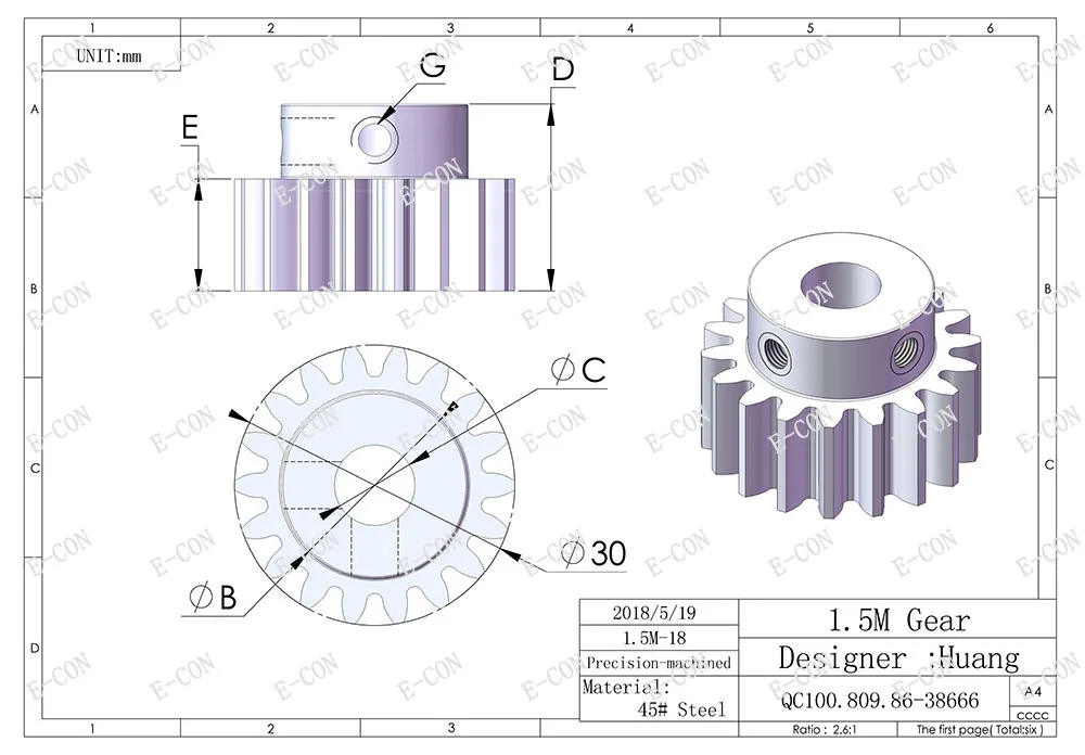 1 Pcs 1.5M18T 12 Mm Breedte 5 Mm/6 Mm/6.35 Mm/8 Mm/10 Mm /12 Mm Boring 18 Tanden Module 1.5 Motor Metal Gear Wheel Top Schroef