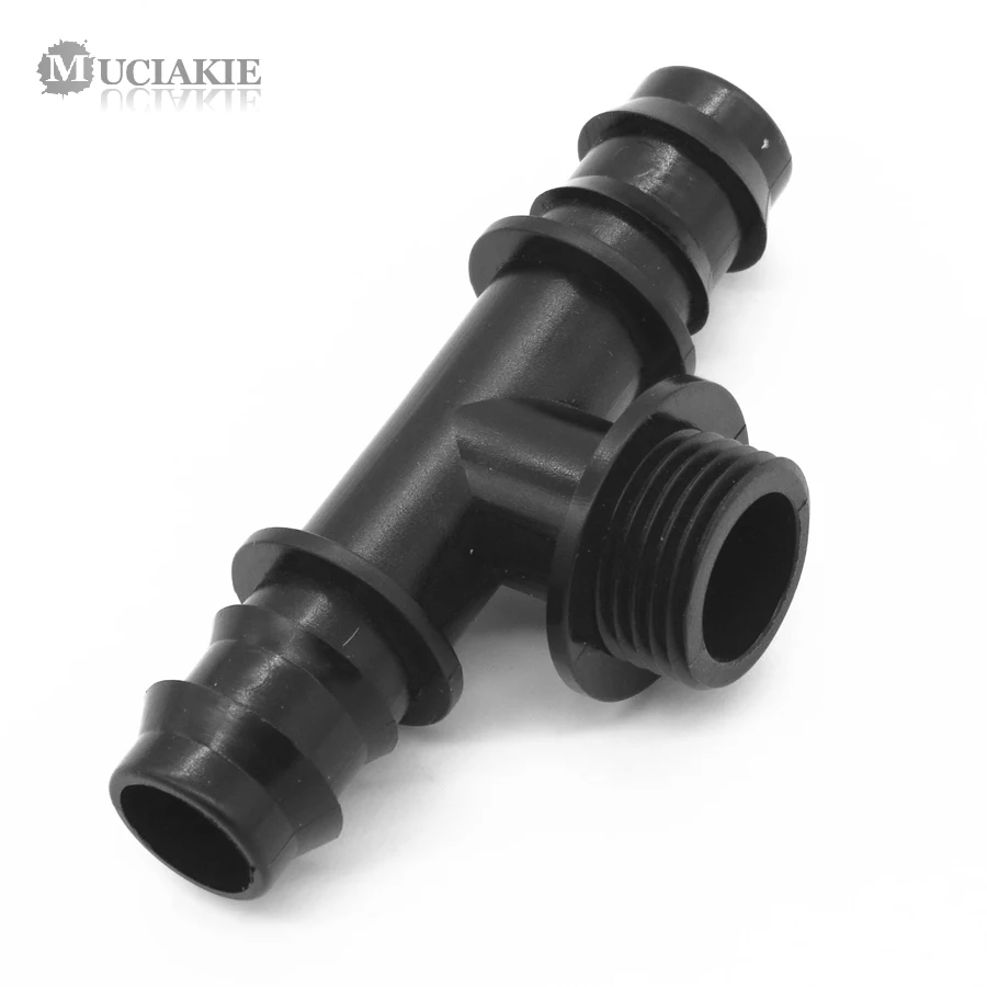 

MUCIAKIE 3PCS 1/2'' Male Threaded to Two Branches DN16 Barbed Connectors Garden Irrigation Adaptor (3/4'' to DN16 3/4'' to DN20)