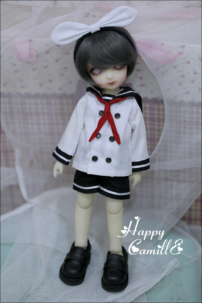 ขนาด1/6 1/4 BJD เสื้อผ้าเสื้อ + กางเกงขาสั้นชุดกะลาสีสำหรับ BJD/SD ตุ๊กตาอุปกรณ์เสริมไม่รวมตุ๊กตา,รองเท้า,วิกผม,อื่นๆ1217