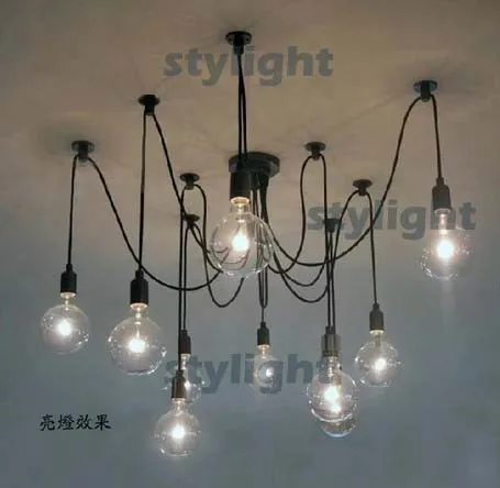 Edison light bulb chandelier,Modern chandeliers Pendant Lamp 10 Lights (INCLUDED bulb & remote control) dinning room