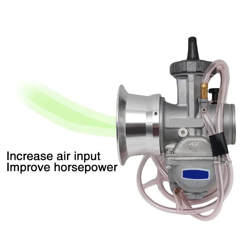 ZSDTRP 63mm Motorcycle Modified Carburetor Air Filter Cup The Wind Cup Horn Cup for PWK Keihin 34 36 38 40 42mm Carburtor