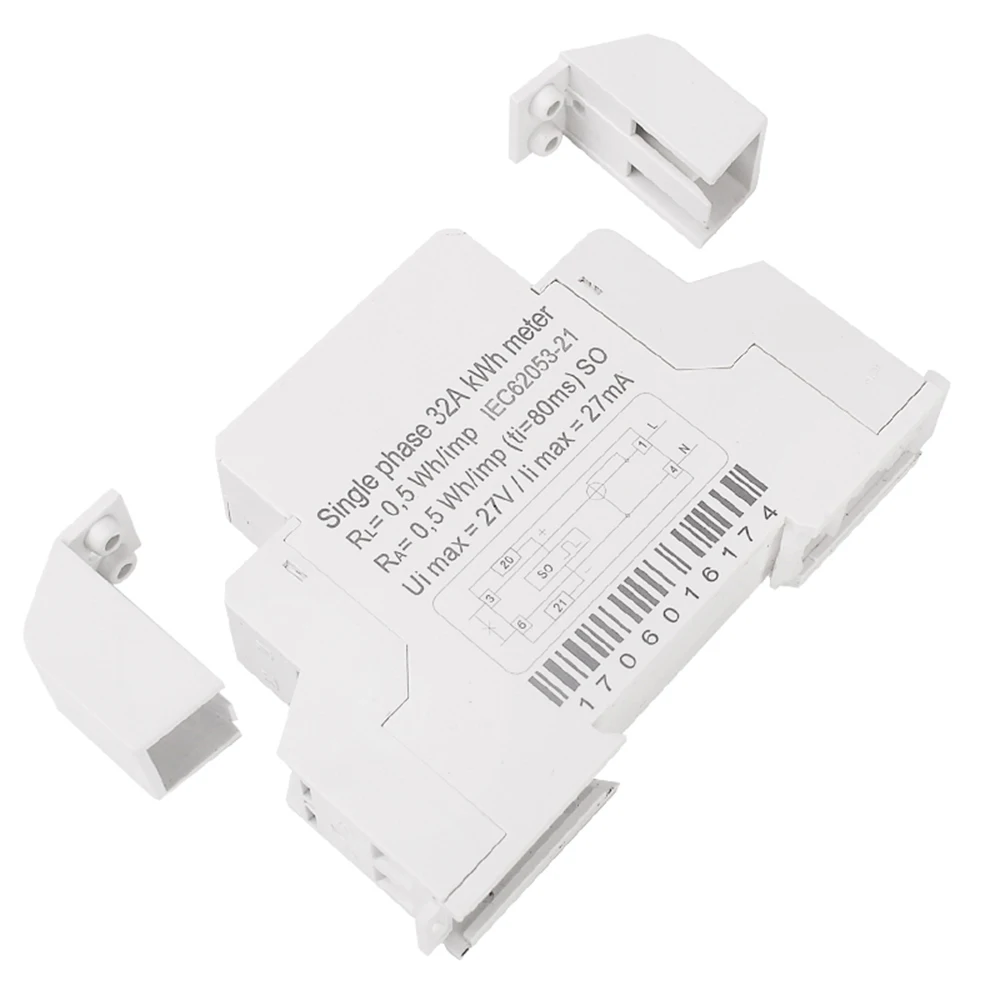 DDS518/6619 wattmetro monofase DIN Rail kwh Meter 230V consumo contatore elettrico 1P LCD 5(32)A 2.5(30)A 5(60)A kwh