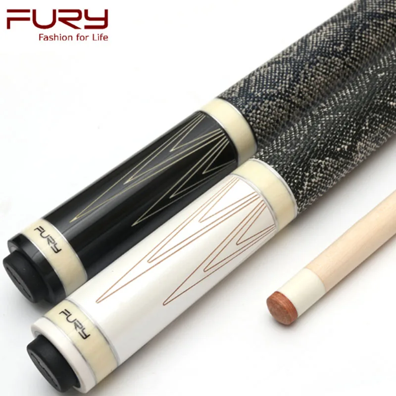 

2018 Fury Billiards Pool Cue Tip 11.75mm/12.75mm Black/White color With Case Set China