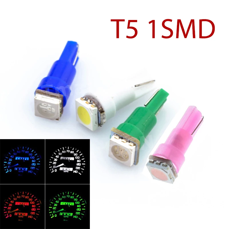 

YSY 500 шт./лот T5 74 5050 1 SMD 1 светодиодные лампы с клиновидным основанием для приборной панели индикаторные лампы сигнальные индикаторы 12 В белый желтый