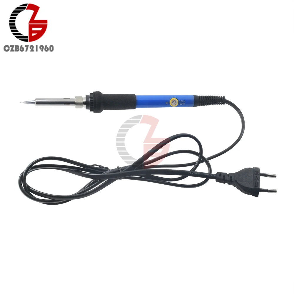 EU Plug 220V 60W Electrical Soldering Iron Hand Welding Rework Repair Tool Adjustable Temperature Soldering Gun