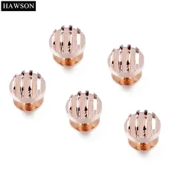 HAWSON Men's Rose Gold Shirt Studs Set - 5PCS Striped Hollow Formal Shirt Studs for Business Wedding Suit Accessories