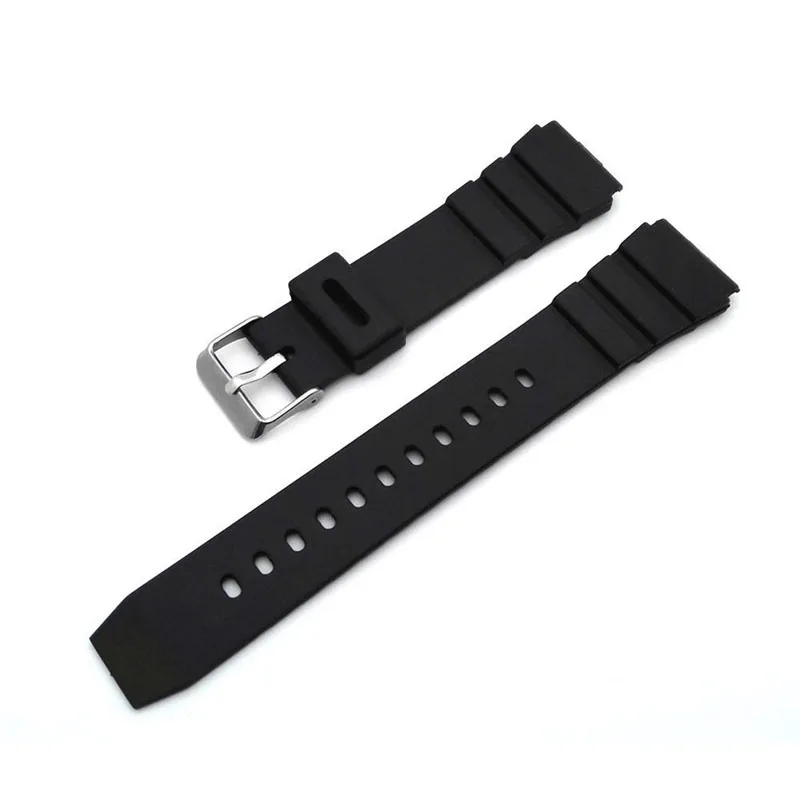 Silicone Rubber Watch Strap Band Deployment Buckle Diver Waterproof 18mm 22mm