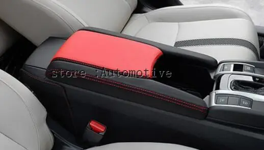 

3pcs/set Auto accessories PU Leather Center Armrest Box Surface Case Cover Trim For Honda Civic 2016 2017 2018 ar-Styling Covers