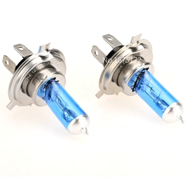 SZKDCE 2Pcs H4 9003 HB2 12V 100W 90W 6000K Super White Car Halogen Head Light Bulbs Auto HeadLight Bulb Fog Light Bulb