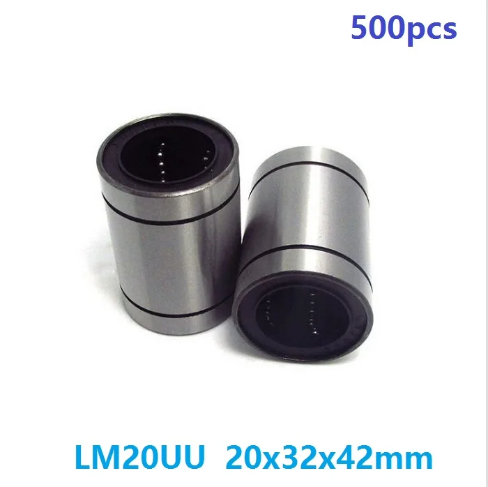 500pcs/lot LM20UU linear motion bushing bearing for CNC parts 20x32x42mm