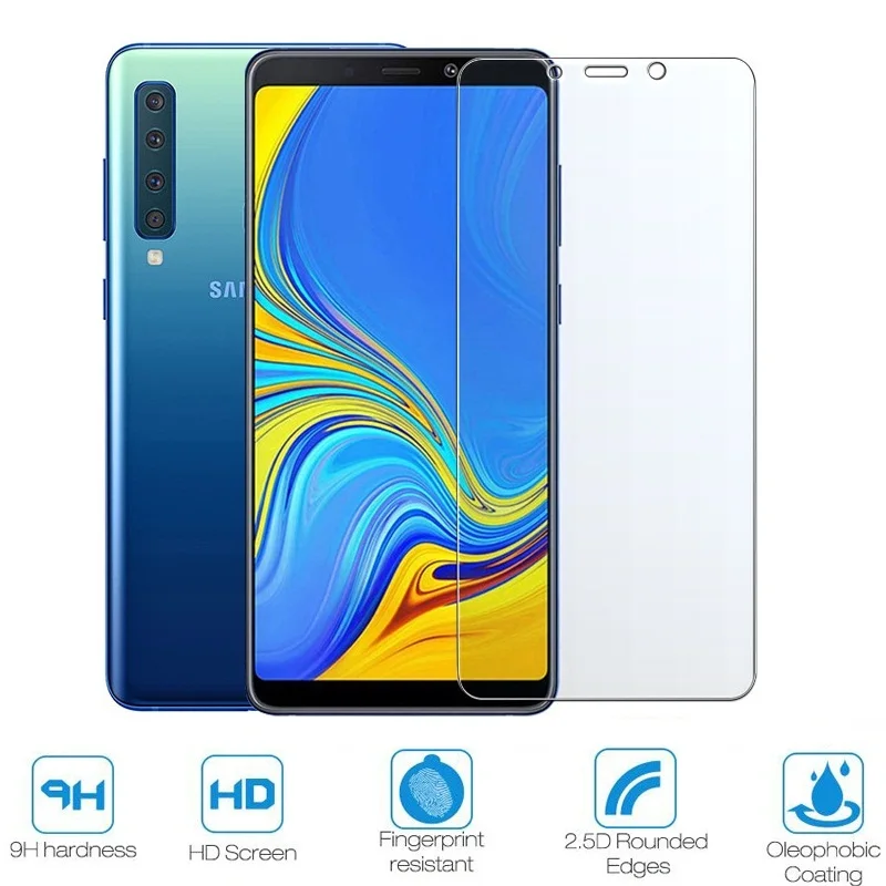 Tempered Glass For Samsung Galaxy A7 2018 SM-A750F Screen Protector For Samung A10 A20 A30 A40 A50 M10 M20 M30 A9 2018 A305F