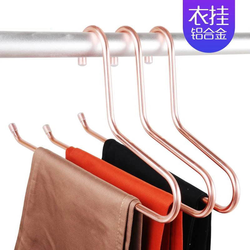 5 pcs/lot Aluminum Metal Pants Hangers Stainless Steel Clothes Hanger Heavy Duty Rack for Trousers Towels Toys Shirts Bra