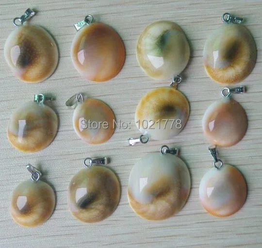 Fashion Natural Shell stone Snail shape charms pendants for jewelry Accessories making 24pcs/lot  Wholesale free shipping