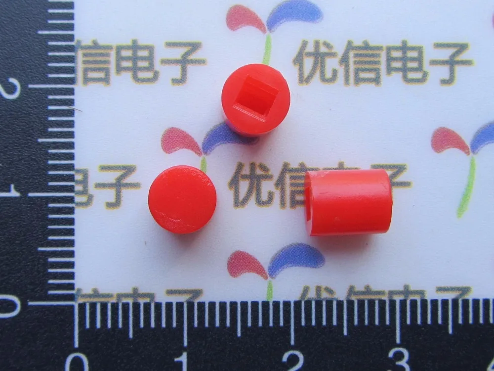 Free shipping 20pc Tactile Push Button Switch Cap 5MM 7MM 10MM For 5.8*5.8 7*7 8*8 8.5*8.5 Self-locking Switch Button Cap Red