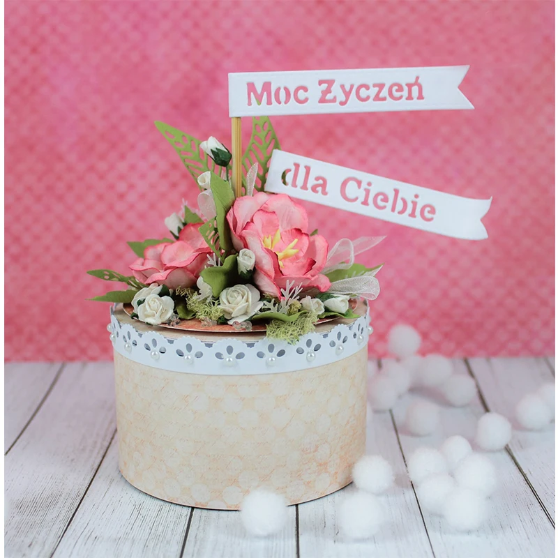 Polskie litery dla ciebie moc życzenia metalowe wykrawacze szablony do DIY Scrapbooking dekoracja do wytłaczania karty rzemiosło Die New 2019