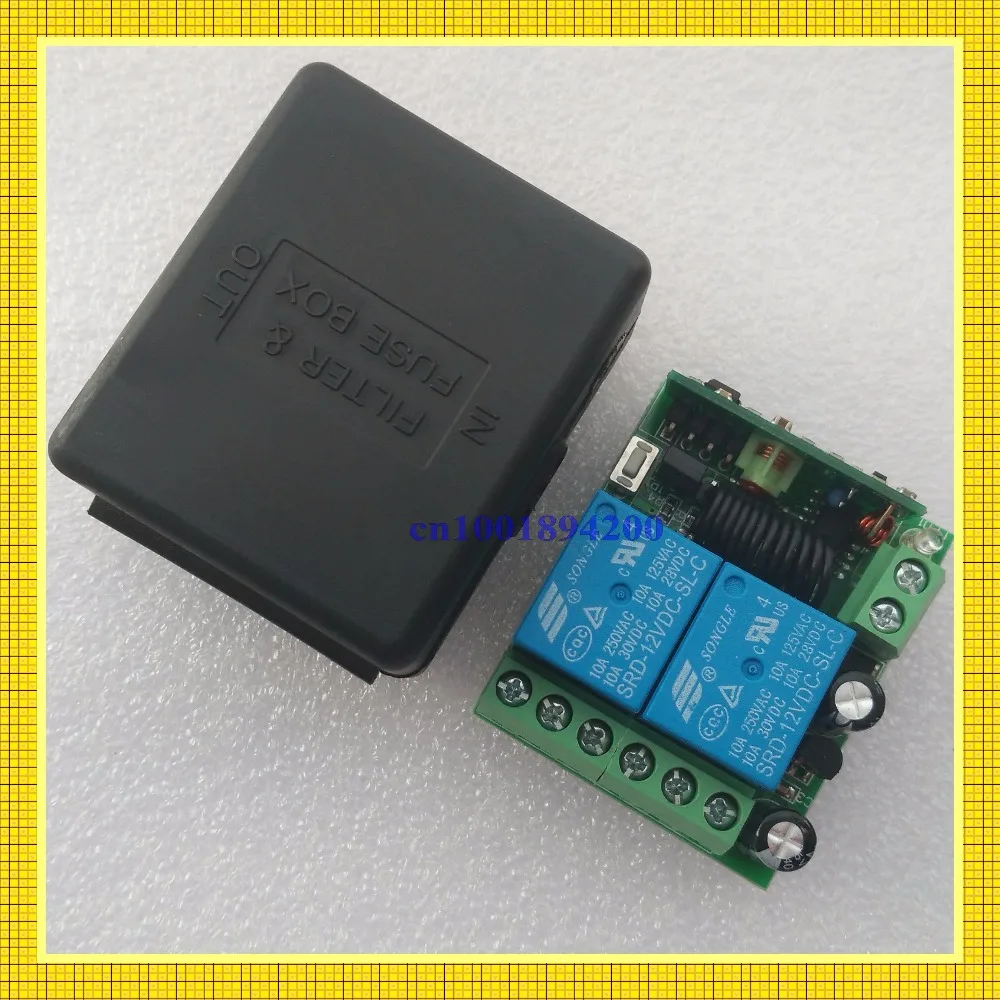 DC 12V 2CH Relay Remote Switch Button Contact Wireless Switch 10A ASK Smart Home 315 433 2CH 2 times learning Code superheterody