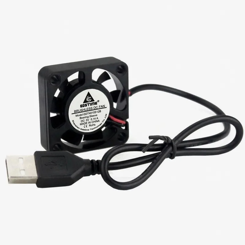 Gdstime 5V USB 40mm x 10mm 9 Blades Small Brushless DC Cooling Cooler Fan 40x40x10mm 4010