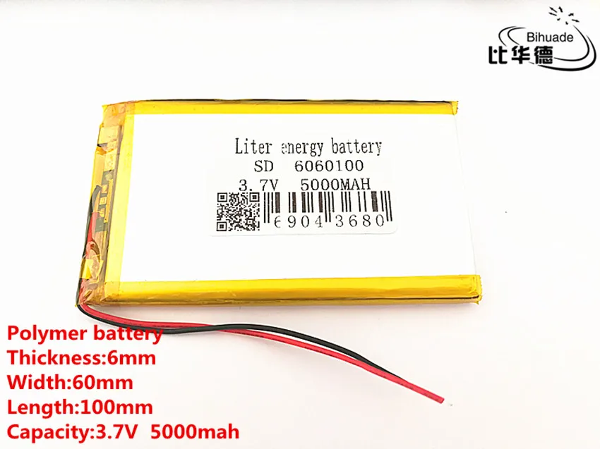 Imagem -04 - Bateria Recarregável de Polímero de Lítio Lipo 10 Tamanhos de 3.7v e 5000mah para Gps e Dvd Psp