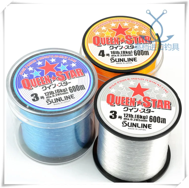 

2# to 26# 8lb to110lb Japan sunline 600M rock fishing main-line lure fishing line QUEEN STAR Japan fishing gear SOD coating