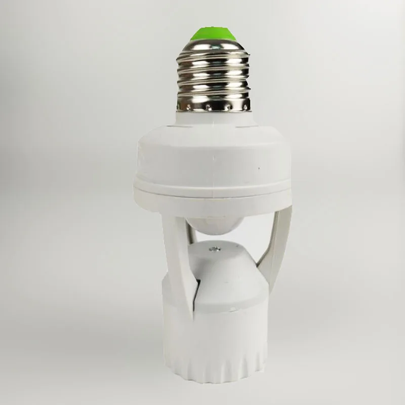 Sensor de movimiento de inducción PIR, CA 110-220V, 360 grados, 60W, infrarrojo, humano, E27, enchufe, base de bombilla Led, soporte de lámpara en caliente