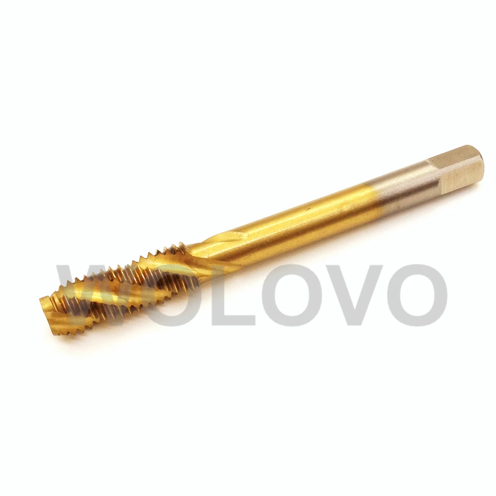 HSS Machine M8 8MM*1.25MM Spiral Screw Thread Metric Plug Tap Drill Ti Coated