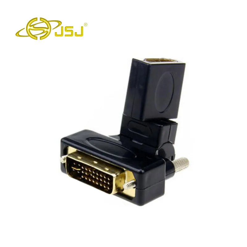 HDMI to DVI adapter 360 degree DVI revolution HDMI female support 3D 1080P