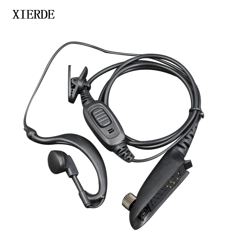 XIERDE Ear hang Square ppt Multi-Pin Mic Headset for Motorola GP380 Portable Radio Walkie Talkie GP328 GP329 GP340 HT750