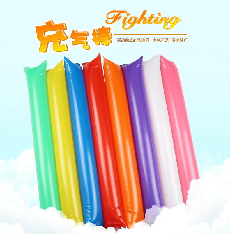 100pcs 60cm Inflatable Cheer Sticks cheerleaders Inflatable Stick Against Cheering Sticks dance concert party Noise Maker ballon