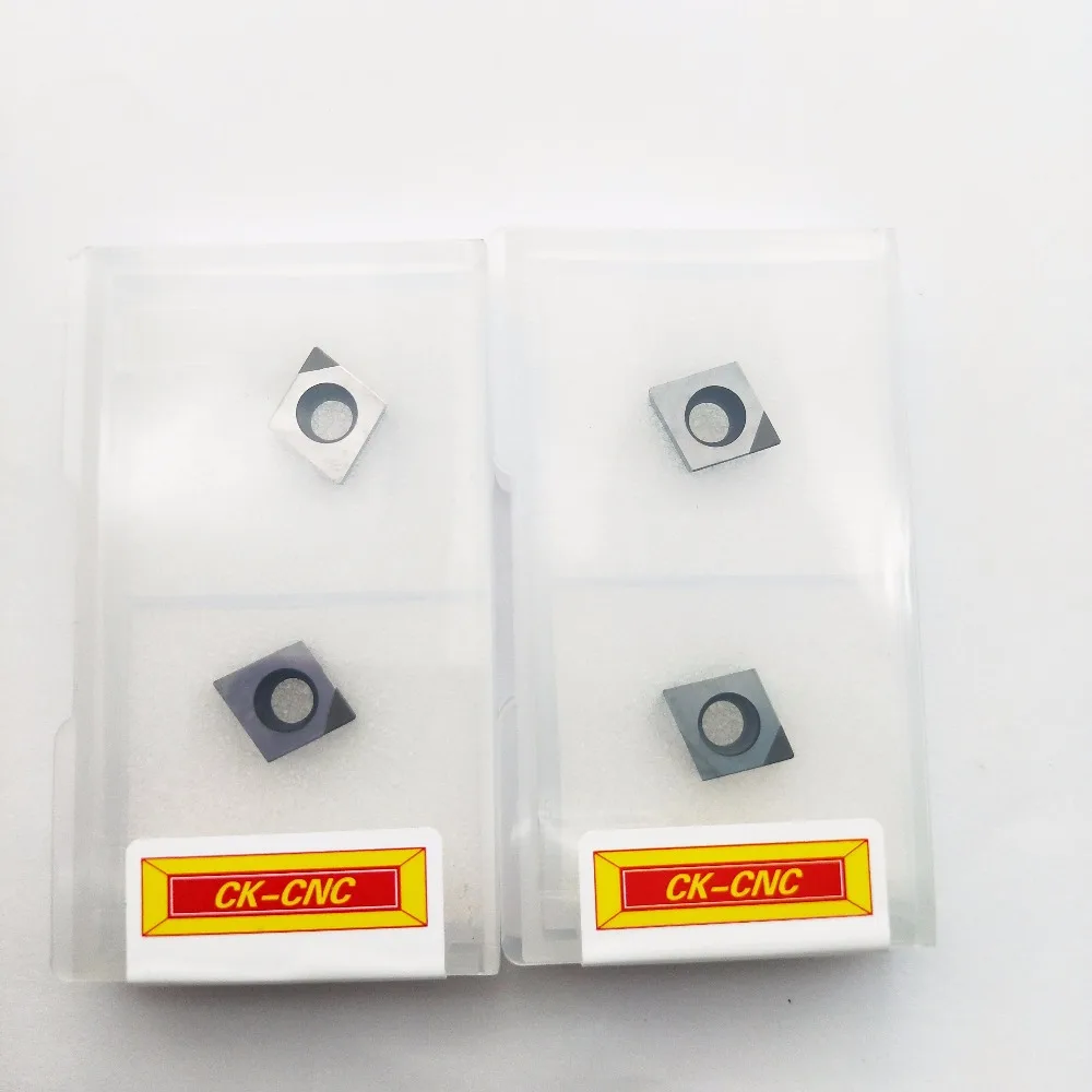 2Pcs CCGT09T304 Pcd CCGT09T304 Cbn Draaibank Snijgereedschap Carbide Mes Draaien Inserts Diamant Inserts Carbide Frezen Inserts