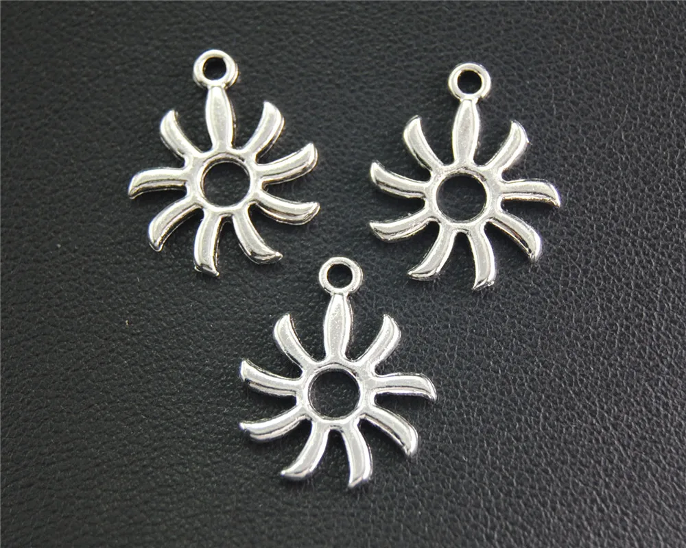 50pcs  Silver Color Sun And Cloud Charm Handmade Pendants Jewelry Findings  A2050/A2051