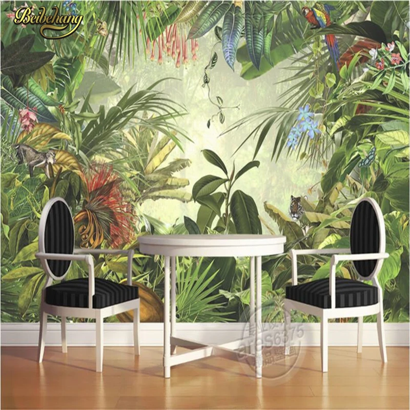 custom papel de parede 3D photo wallpaper Retro rainforest animal monkeys landscape bedroom art mural wall paper home decoration